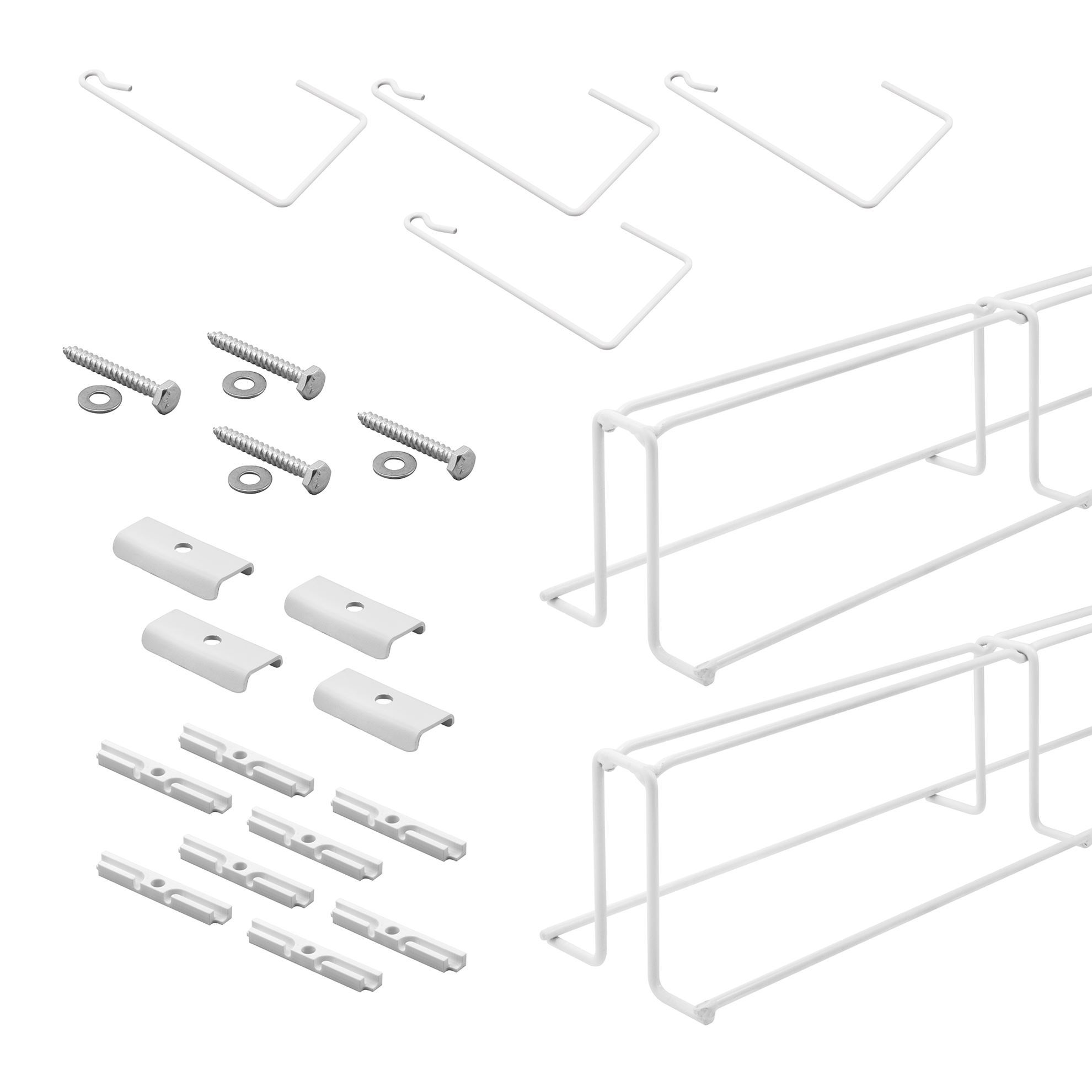 Picture of KD 16090 - Overhead Storage Rack System, 30 in. Long Tracks, Steel Construction, White (Single Pack)