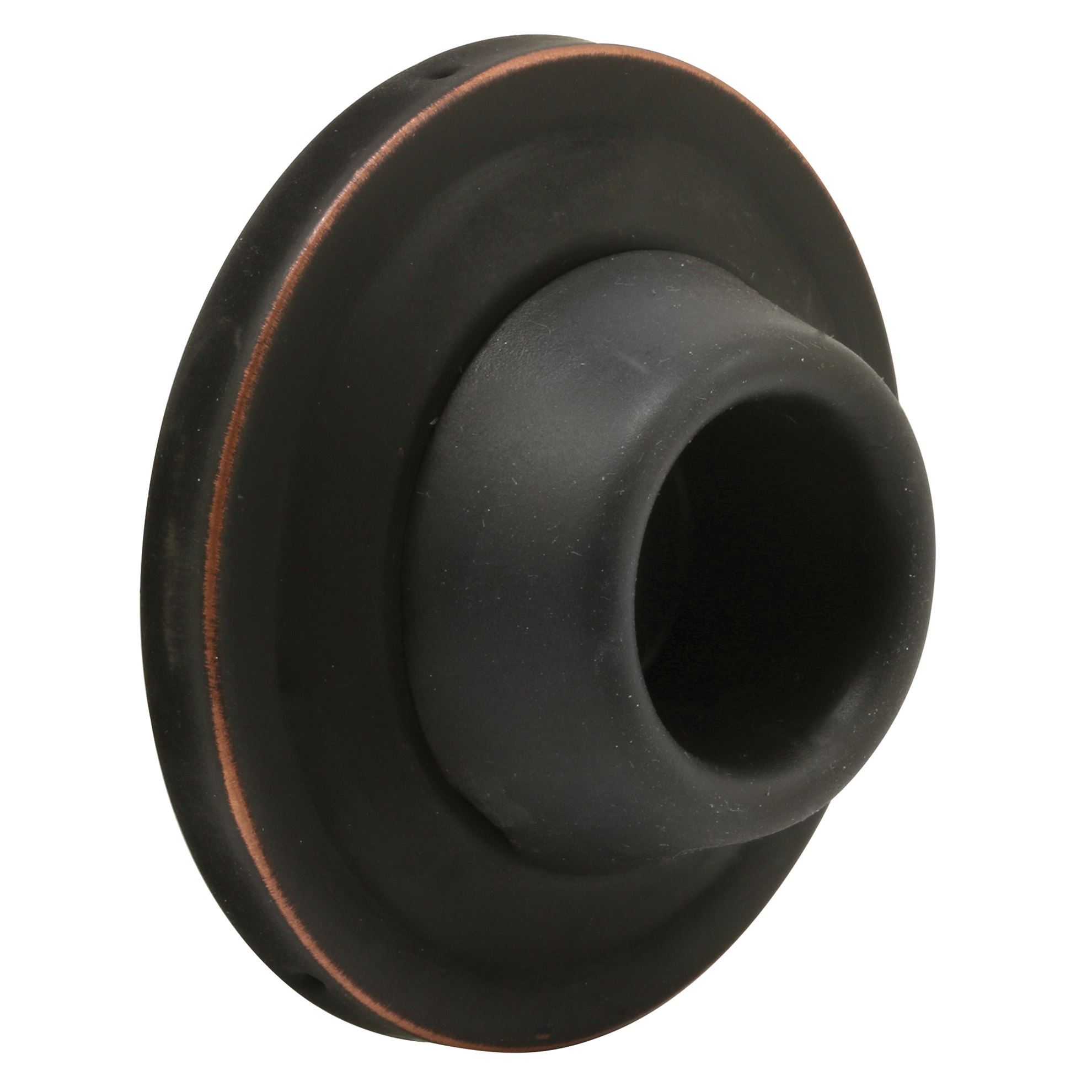 Picture of J 4787-M - Wall Stop – Protects Walls from Door Knob Damage – 2-5/16” Outside Diameter Classic Bronze Cover with 1-1/8” Gray Round Rubber Bumper – Easy To Install (Single Pack)