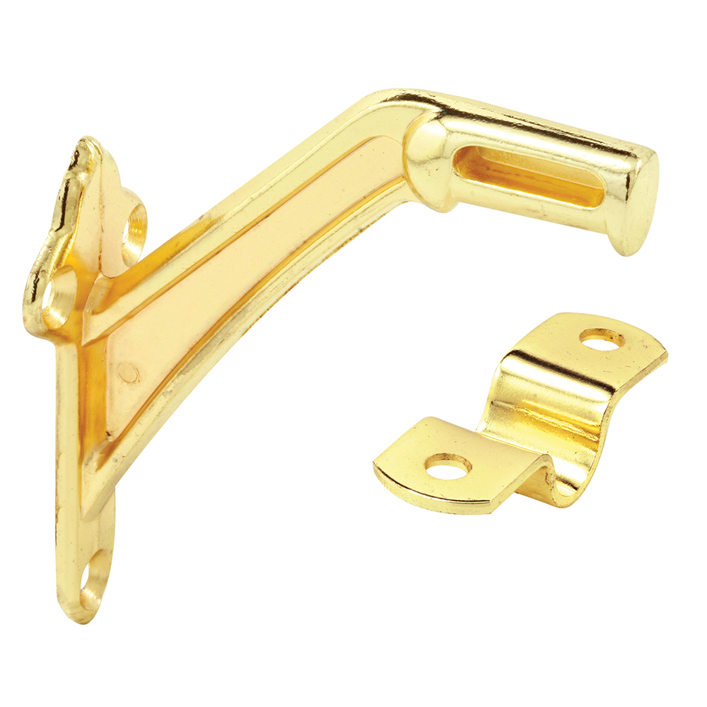 Picture of MP11130 - Hand Rail Bracket, Brass Plated, Heavy Duty (2 Pack)