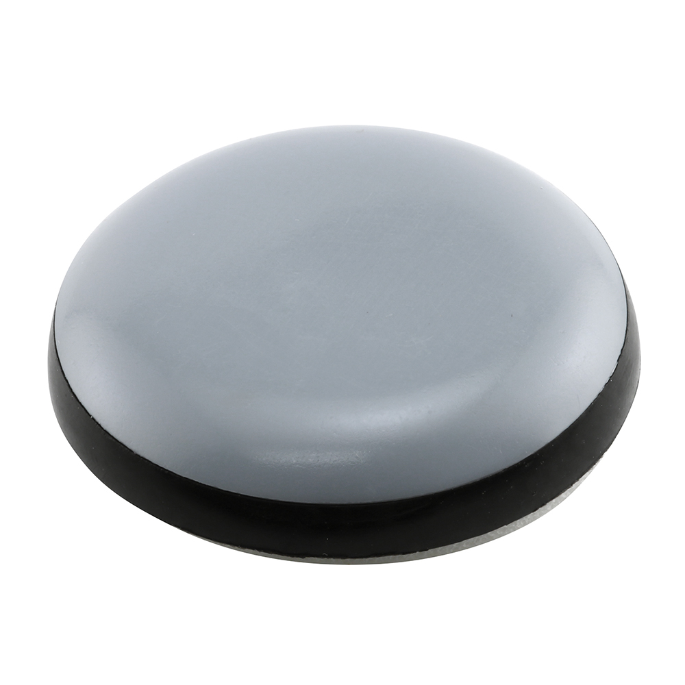 Picture of MP75108 - 1 in. Gray/Black Plastic Round Self-Stick Permanent Furniture Pads (8 Pack)